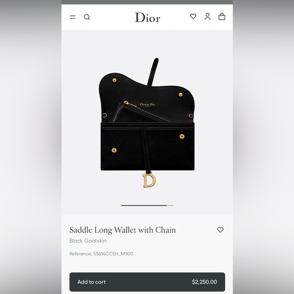 Dior wallet on chain (Authentic) w/ receipt - Picture 9 of 9